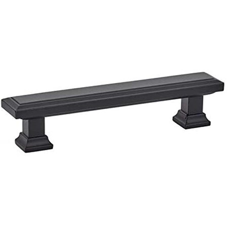 Patioplus 4 in. Center to Center Geometric Cabinet Pull, Flat Black PA2030508